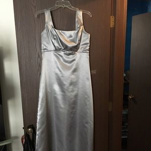 Silver gray floor length dress
